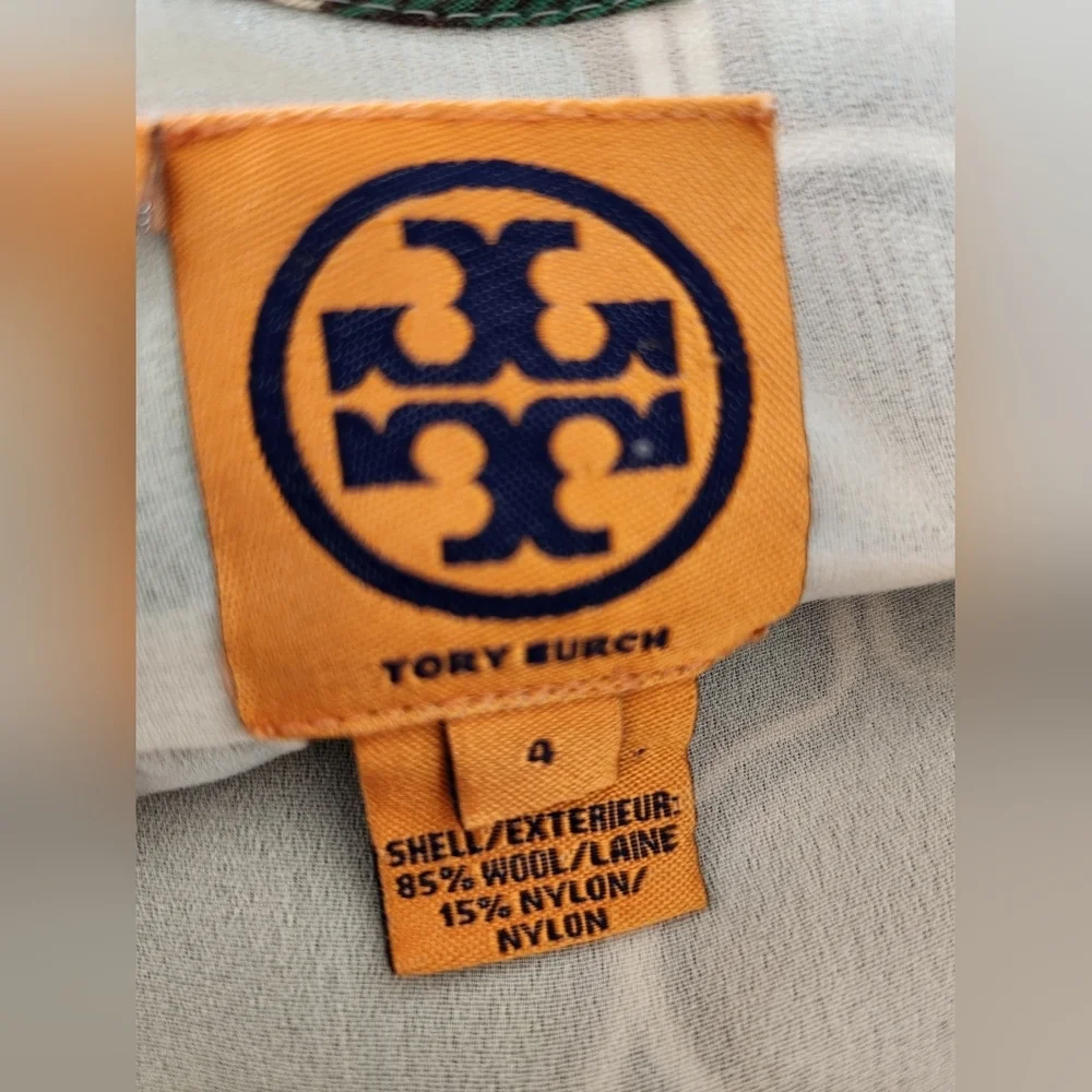 || TORY BURCH || Shift dress wool lined long sleeves pockets buttons sz 4